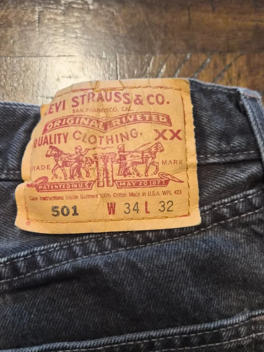 VTG Levis Jeans Mens 34X32 Fits 32x32 501XX Shrink To Fit Fade Made in USA G713